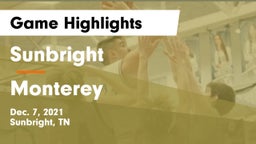 Sunbright  vs Monterey  Game Highlights - Dec. 7, 2021