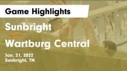 Sunbright  vs Wartburg Central  Game Highlights - Jan. 21, 2022