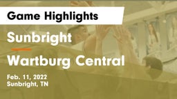 Sunbright  vs Wartburg Central  Game Highlights - Feb. 11, 2022