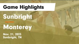Sunbright  vs Monterey  Game Highlights - Nov. 21, 2023