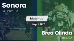 Matchup: Sonora  vs. Brea Olinda  2017