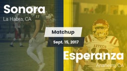 Matchup: Sonora  vs. Esperanza  2017