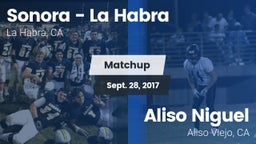 Matchup: Sonora  vs. Aliso Niguel  2017