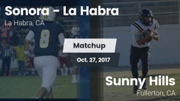 Matchup: Sonora  vs. Sunny Hills  2017