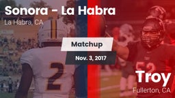 Matchup: Sonora  vs. Troy  2017