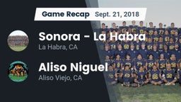 Recap: Sonora  - La Habra vs. Aliso Niguel  2018