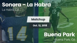 Matchup: Sonora  vs. Buena Park  2018