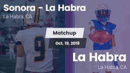 Matchup: Sonora  vs. La Habra  2018