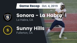 Recap: Sonora  - La Habra vs. Sunny Hills  2019