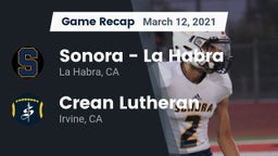 Recap: Sonora  - La Habra vs. Crean Lutheran  2021