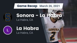 Recap: Sonora  - La Habra vs. La Habra  2021