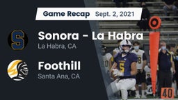 Recap: Sonora  - La Habra vs. Foothill  2021
