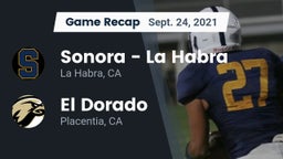 Recap: Sonora  - La Habra vs. El Dorado  2021