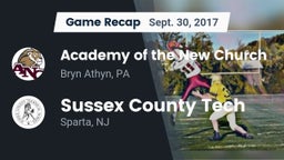 Recap: Academy of the New Church  vs. Sussex County Tech  2017