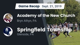 Recap: Academy of the New Church  vs. Springfield Township  2019