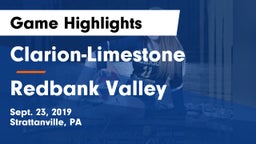 Clarion-Limestone  vs Redbank Valley Game Highlights - Sept. 23, 2019