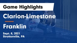 Clarion-Limestone  vs Franklin  Game Highlights - Sept. 8, 2021