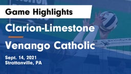 Clarion-Limestone  vs Venango Catholic Game Highlights - Sept. 14, 2021