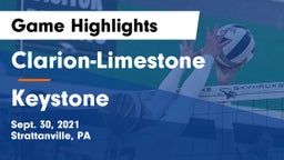 Clarion-Limestone  vs Keystone  Game Highlights - Sept. 30, 2021