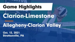 Clarion-Limestone  vs Allegheny-Clarion Valley  Game Highlights - Oct. 12, 2021