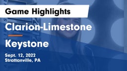 Clarion-Limestone  vs Keystone  Game Highlights - Sept. 12, 2022