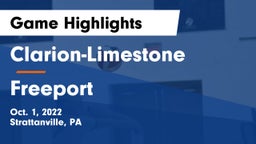 Clarion-Limestone  vs Freeport Game Highlights - Oct. 1, 2022