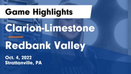 Clarion-Limestone  vs Redbank Valley Game Highlights - Oct. 4, 2022