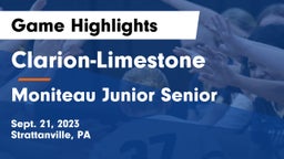 Clarion-Limestone  vs Moniteau Junior Senior  Game Highlights - Sept. 21, 2023