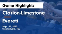 Clarion-Limestone  vs Everett  Game Highlights - Sept. 23, 2023