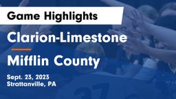 Clarion-Limestone  vs Mifflin County  Game Highlights - Sept. 23, 2023