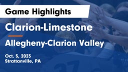 Clarion-Limestone  vs Allegheny-Clarion Valley  Game Highlights - Oct. 5, 2023
