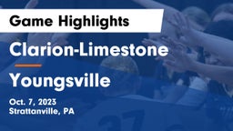 Clarion-Limestone  vs Youngsville Game Highlights - Oct. 7, 2023