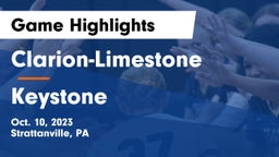 Clarion-Limestone  vs Keystone  Game Highlights - Oct. 10, 2023