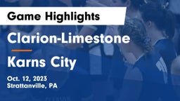 Clarion-Limestone  vs Karns City  Game Highlights - Oct. 12, 2023