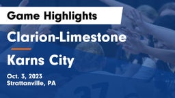 Clarion-Limestone  vs Karns City  Game Highlights - Oct. 3, 2023