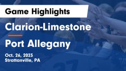 Clarion-Limestone  vs Port Allegany Game Highlights - Oct. 26, 2023