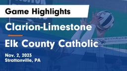 Clarion-Limestone  vs Elk County Catholic  Game Highlights - Nov. 2, 2023