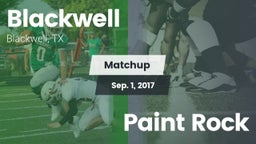 Matchup: Blackwell vs. Paint Rock 2017