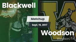 Matchup: Blackwell vs. Woodson  2017