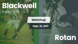 Matchup: Blackwell vs. Rotan 2017