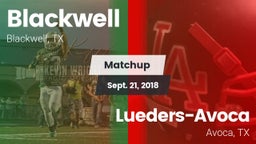 Matchup: Blackwell vs. Lueders-Avoca  2018