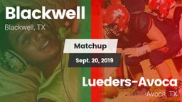 Matchup: Blackwell vs. Lueders-Avoca  2019