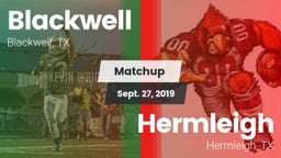 Matchup: Blackwell vs. Hermleigh  2019