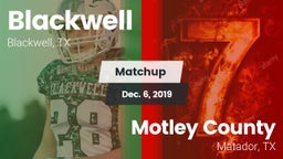 Matchup: Blackwell vs. Motley County  2019