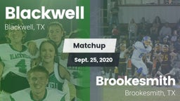 Matchup: Blackwell vs. Brookesmith  2020