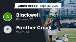 Recap: Blackwell  vs. Panther Creek  2023