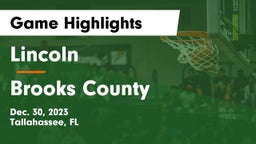 Lincoln  vs Brooks County  Game Highlights - Dec. 30, 2023