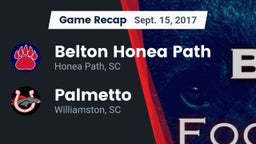 Recap: Belton Honea Path  vs. Palmetto  2017