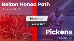 Matchup: Belton Honea Path vs. Pickens  2017