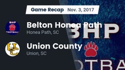 Recap: Belton Honea Path  vs. Union County  2017